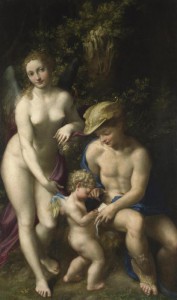 Correggio (Antonio Allegri) Venere con Mercurio e Cupido ("Educazione diAmore")