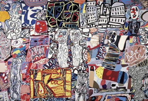 Jean Dubuffet 
Mêle moments, 1976 
Acrylic and collage on paper mounted on canvas, 248.9 x 360.7 cm 
Private Collection